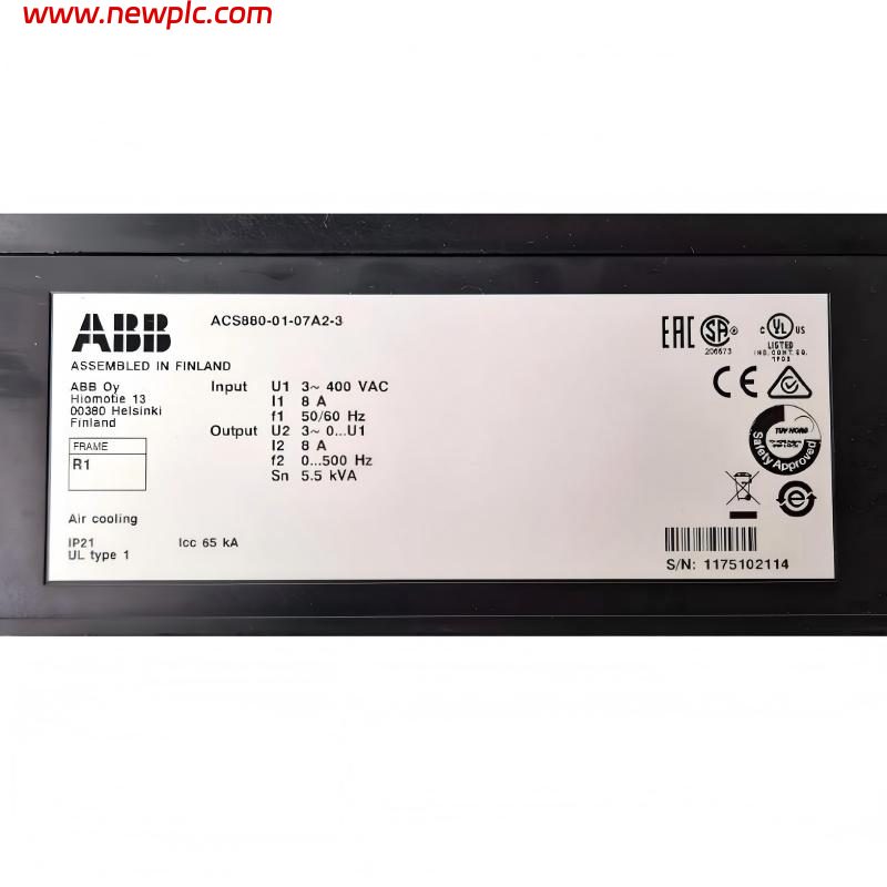ABB ACS880-01-07A2-3 3AUA0000107988 Low Voltage AC Variable Frequency Drive (VFD) ABB ACS880-01-07A2-3 3AUA0000107988 Low Voltage AC Variable Frequency Drive (VFD)