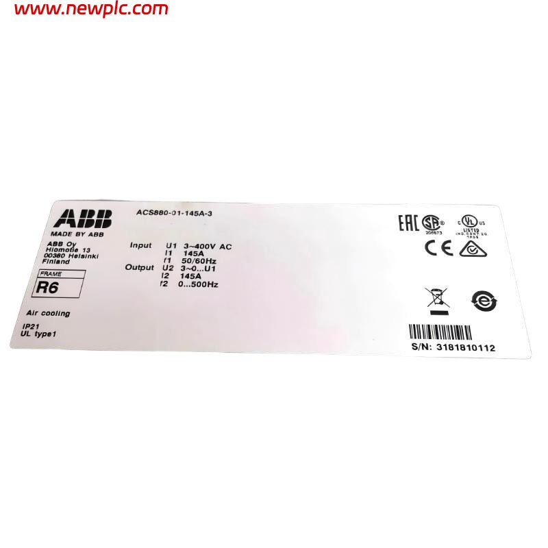 ABB ACS880-01-145A-3 3ABD00035951-D Low Voltage AC Variable Frequency Drive (VFD) ABB ACS880-01-145A-3 3ABD00035951-D Low Voltage AC Variable Frequency Drive (VFD)