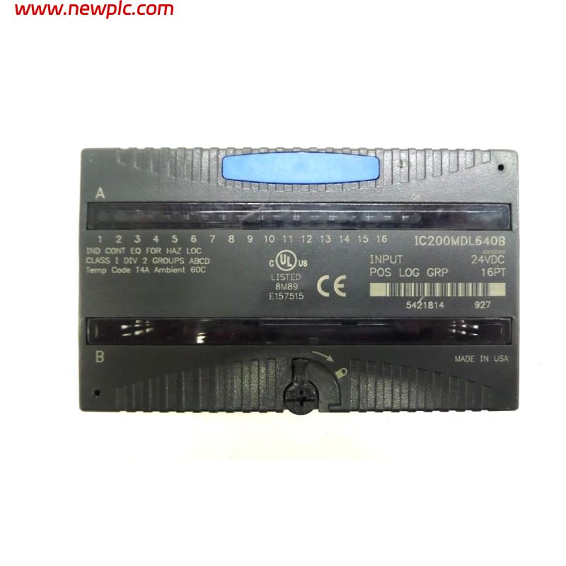 GE IC200MDL640J Discrete DC Input Module GE IC200MDL640J Discrete DC Input Module