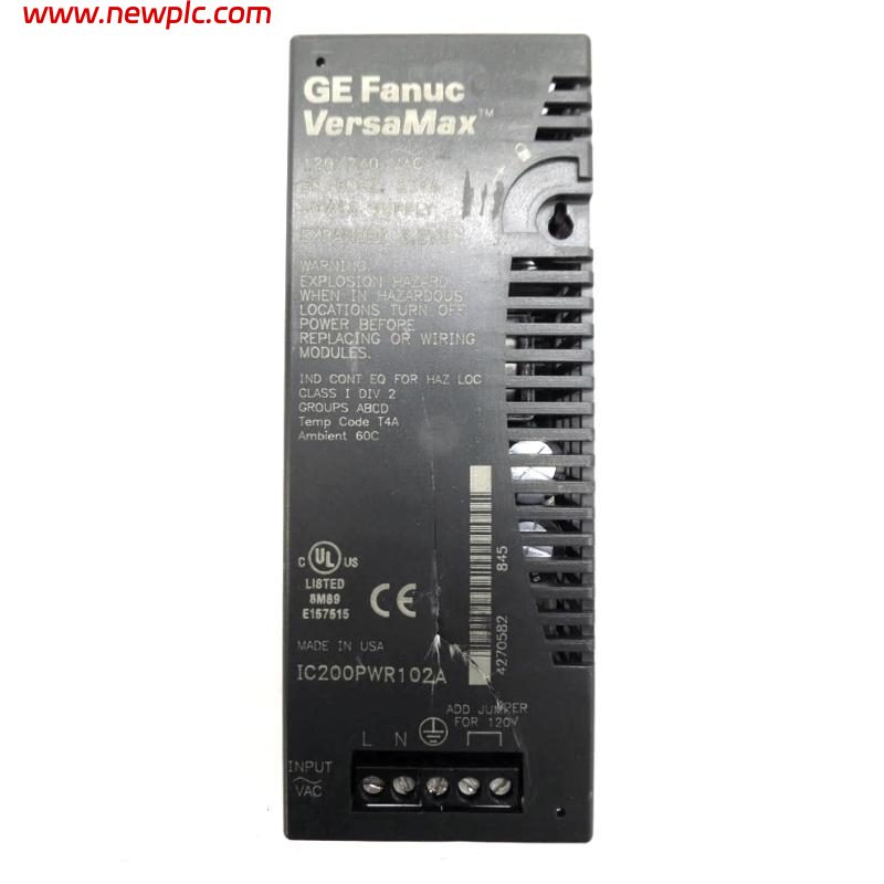 GE IC200PWR102B AC Power Supply Module GE IC200PWR102B AC Power Supply Module