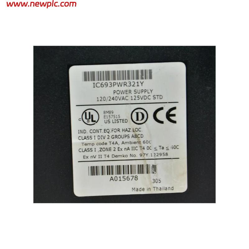 GE IC693PWR321Y Standard AC/DC Power Supply Module