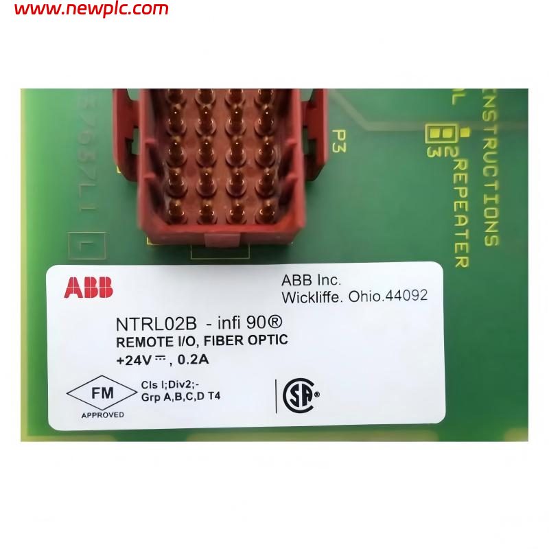ABB Bailey NTRL02B Fiber Optic Remote I/O Termination Unit ABB Bailey NTRL02B Fiber Optic Remote I/O Termination Unit